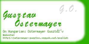 gusztav ostermayer business card